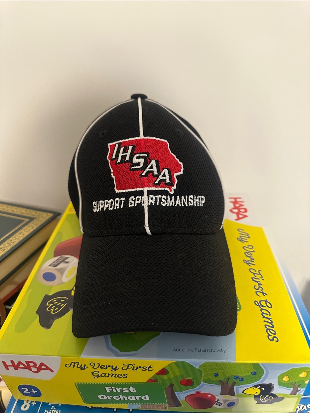 adidas Black Red IHSAA Support Sportsmanship Hat (Iowa) L/XL
